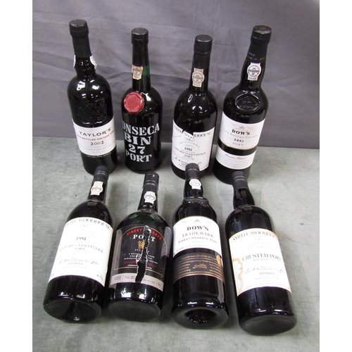 1299 - EIGHT BOTTLES OF PORT TO INCL DOWS, TAYLORS ETC