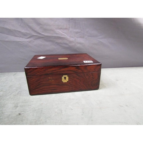 1318 - VICTORIAN ROSEWOOD JEWEL BOX, 25CM W