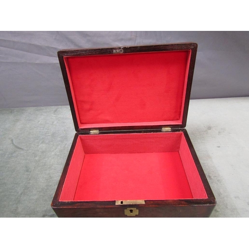 1318 - VICTORIAN ROSEWOOD JEWEL BOX, 25CM W