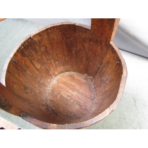 1336 - WOODEN IRON BANDED WELL BUCKET