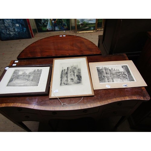 1165 - COLLECTION OF THREE B&W ENGRAVINGS - AFTER M OLIVER RAE