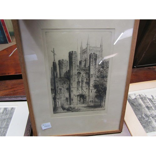 1165 - COLLECTION OF THREE B&W ENGRAVINGS - AFTER M OLIVER RAE