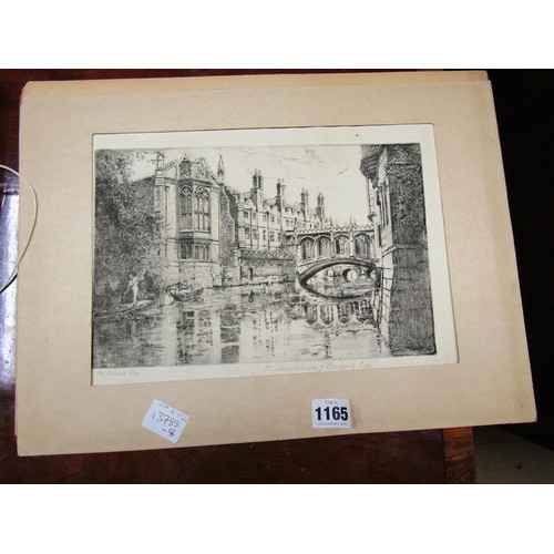 1165 - COLLECTION OF THREE B&W ENGRAVINGS - AFTER M OLIVER RAE