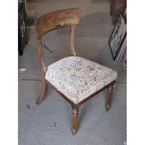 561 - FIVE 19c MAHOGANY DINING CHAIRS