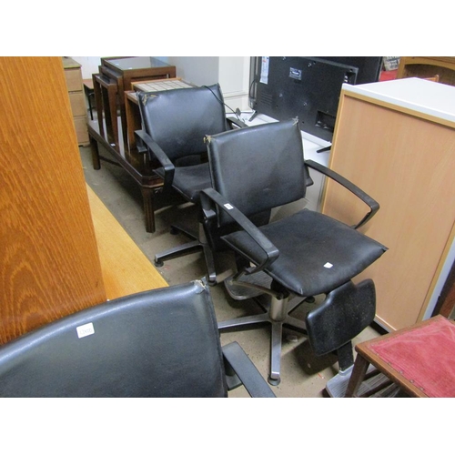 577 - TWO BARBERS CHAIRS