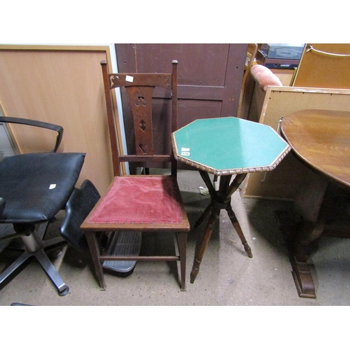 578 - VICTORIAN TRIPOD TABLE AND A CHAIR