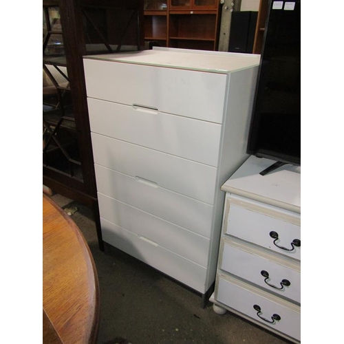 588 - SIX DRAWER CHEST - 108 x 65 x 49.5 cms