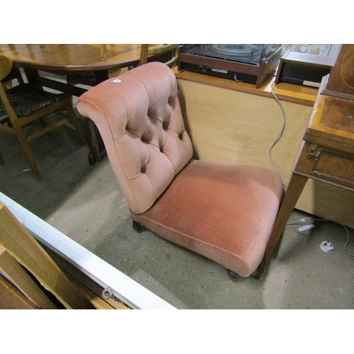 594 - VICTORIAN BUTTON BACK CHAIR