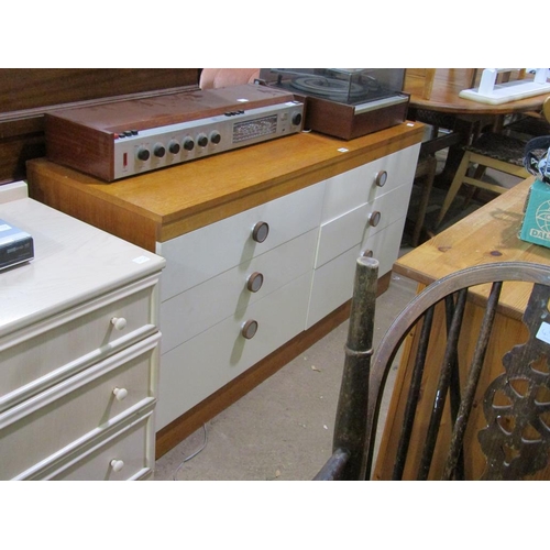 602 - TEAK SIX DRAWER CHEST