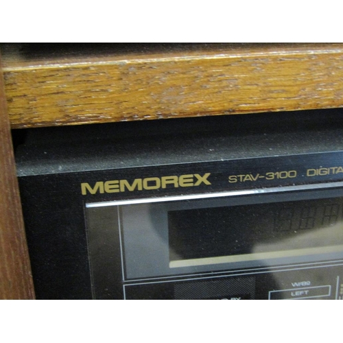 695 - STEREO CABINET AND MARANTZ / MEMOREX STEREO.