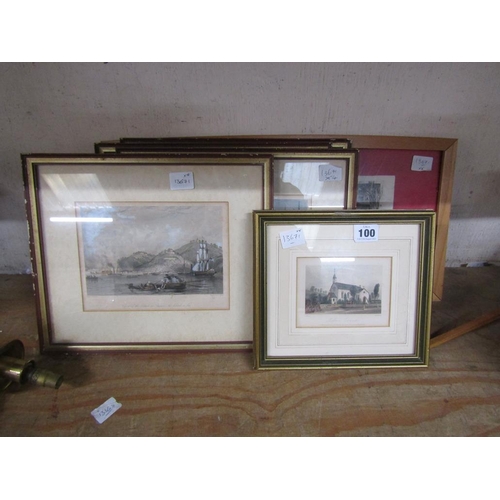 100 - COLLECTION OF ANTIQUE ENGRAVINGS ETC