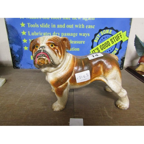 14 - REPLICA CAST METAL BULLDOG FIGURE