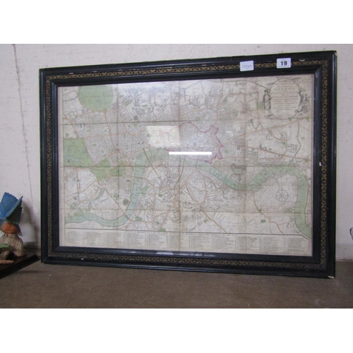 19 - FRAMED MAP - LONDON AND WESTMINSTER