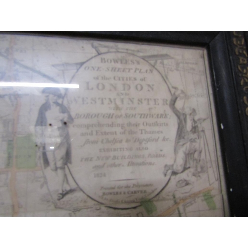 19 - FRAMED MAP - LONDON AND WESTMINSTER