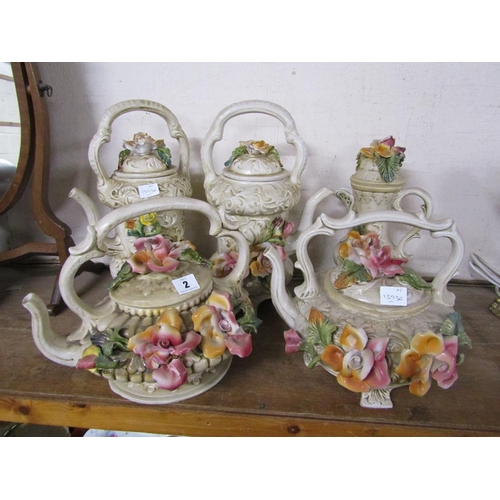 2 - ITALIAN POTTERY TEAPOTS