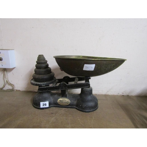 26 - SET OF SALTER SCALES AND WEIGHTS