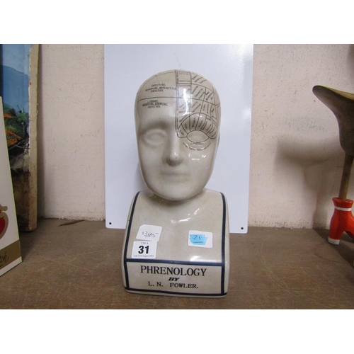 31 - CERAMIC PHRONOLOGY BUST