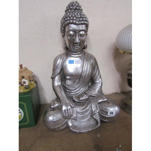 36 - SILVERED SEATED BUDDAH