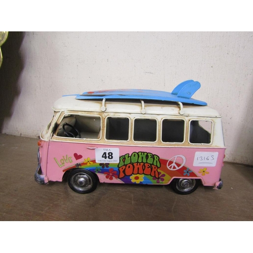 48 - TIN PLATE VW CAMPER VAN