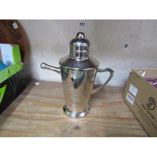 76 - REPRODUCTION WHITE METAL COCKTAIL SHAKER