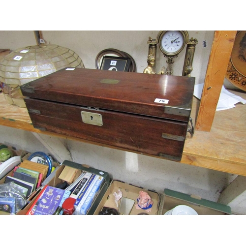 79 - GEORGIAN MAHOGANY WRITING BOX