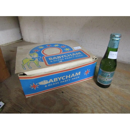 87A - BABYCHAM GLASSES AND BOTTLE