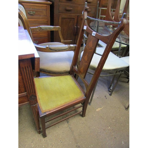 736 - EDWARDIAN INLAID CHAIR