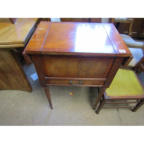 737 - REPRODUCTION DROP LEAF SEWING TABLE