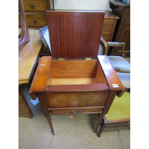 737 - REPRODUCTION DROP LEAF SEWING TABLE