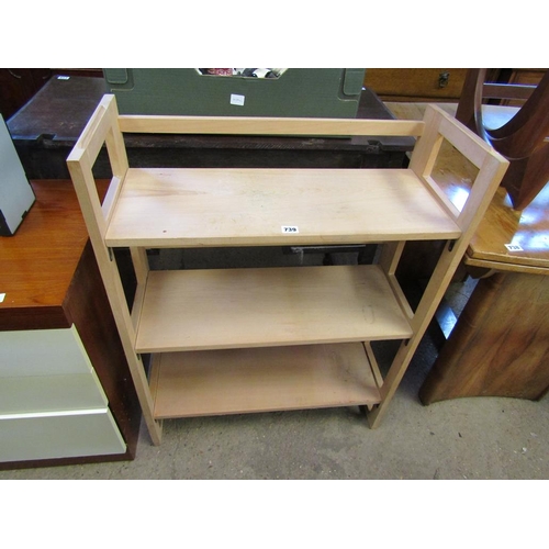 739 - FOLDING BOOKCASE