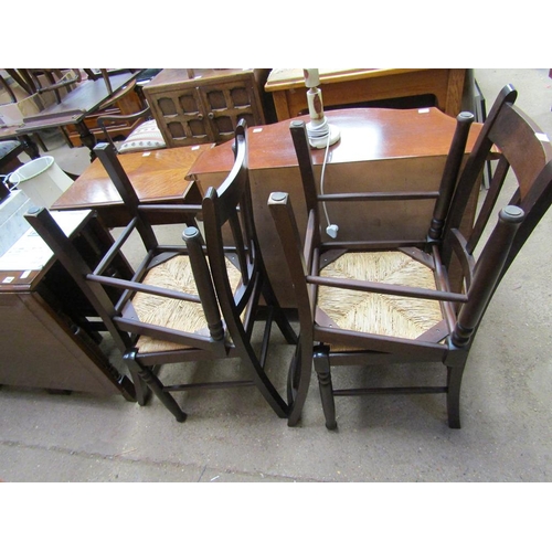 745 - FOUR RUSH SEATED CHAIRS