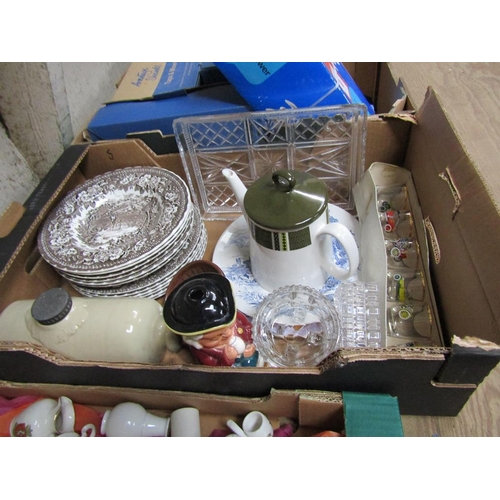 131 - BOX OF MIXED CERAMICS, GLASSWARE, TABLEWARES ETC