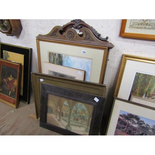 156 - COLLECTION OF FRAMED WATERCOLOURS - STILL LIFE ETC; MIRRORS