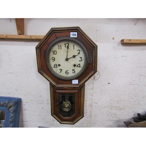 158 - LATE VICTORIAN AMERICAN PENDULUM WALL CLOCK