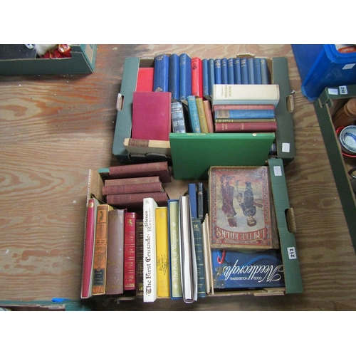 213 - TWO BOXES OF VINTAGE AND ANTIQUE BOOKS