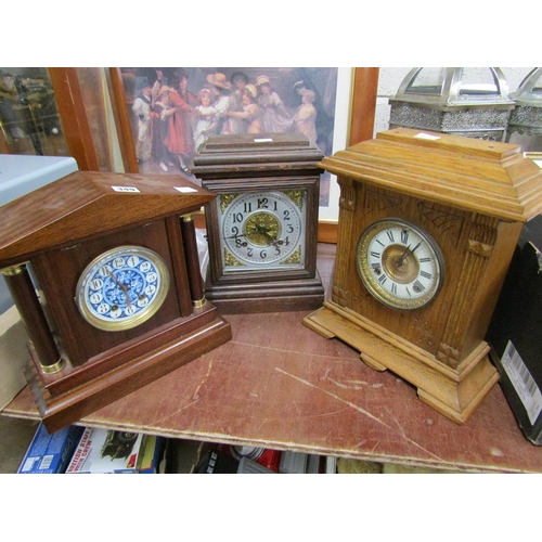 349 - THREE VICTORIAN MANTEL CLOCKS