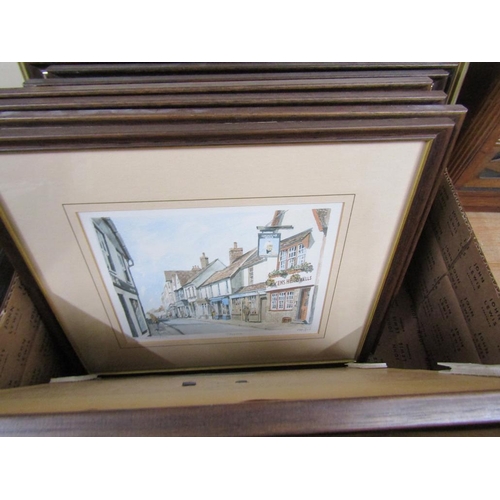 358 - QTY OF FRAMED COLOURED PRINTS