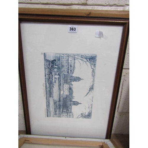 363 - QTY OF FRAMED ETCHINGS AND PRINTS