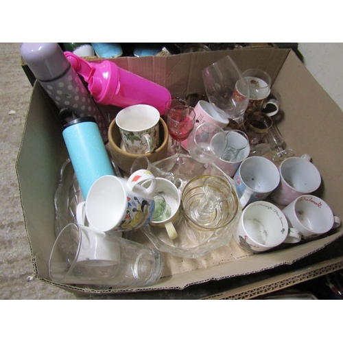 381 - BOX OF CHINA AND GLASS