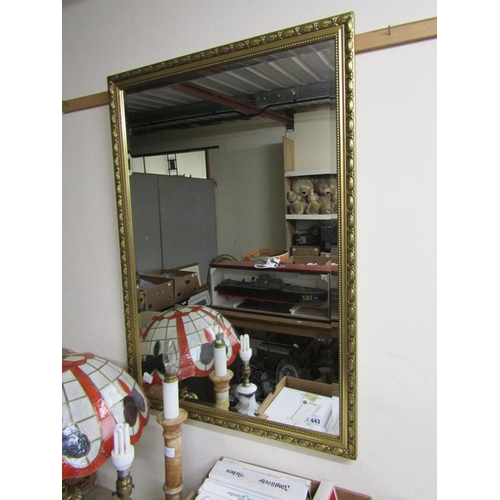 443 - GILT FRAMED BEVEL EDGE WALL MIRROR