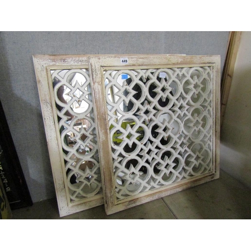 449 - PAIR OF MORROCAN STYLE GARDEN MIRRORS