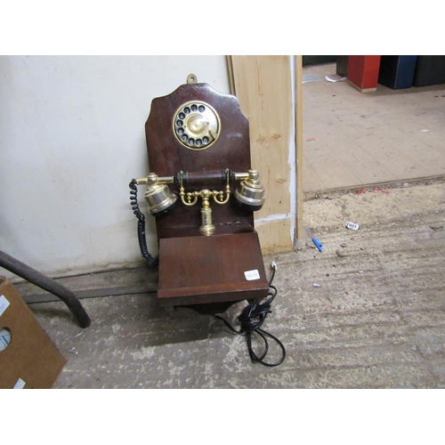 458 - VINTAGE STYLE WALL MOUNTED TELEPHONE