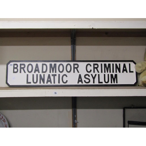 462 - REPLICA WOODEN BROADMOOR SIGN