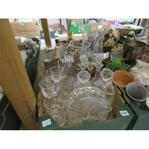 510 - CRYSTAL GLASS DECANTERS