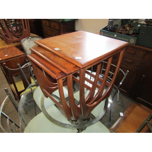 735 - NEST OF THREE TEAK TABLES