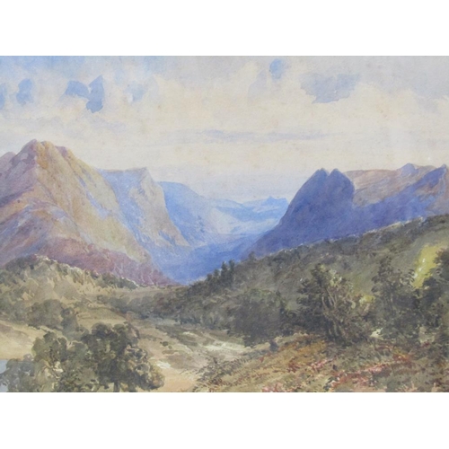 1303 - MARY BENHAM C.1900 - IN THE HIGHLANDS, UNSIGNED WATERCOLOUR, INFORMATION TO REVERSE, F/G, 23CM X 32C... 