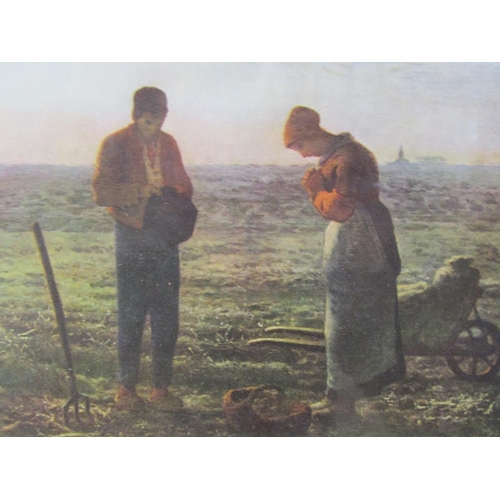 1305 - W DENDY SADLER - THURSDAY; THE ANGELUS BY JEAN FRANCOISE MILLET; EACH COLOURED PRINTS, F/G