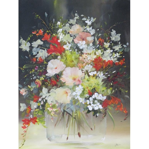 1327 - LILLIAS BLACKIE - GLASS BOWL OF FLOWERS, SIGNED WATERCOLOUR, F/G, 40CM X 30CM