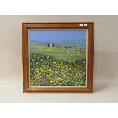 1348 - TED DYER - TUSCANY, OIL ON CANVAS, FRAMED, 60CM X 58CM