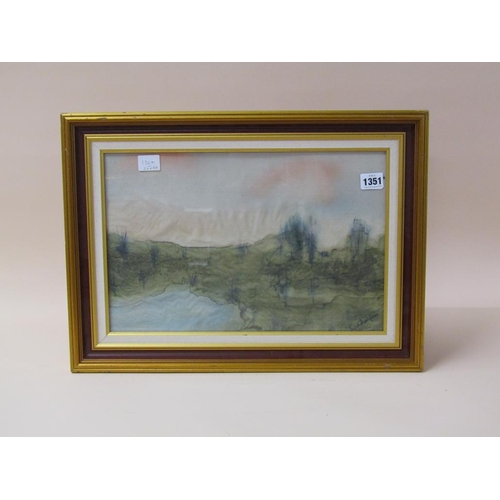 1351 - C CHAFEN - ABSTRACT LANDSCAPE, WATERCOLOUR, F/G, 26CM X 40CM